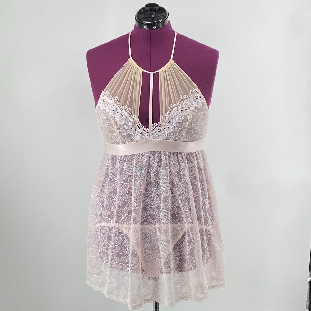 NWOT Seductive Wear by Cinema Etoile Size Large Pink Lingerie with Panty